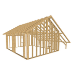 Bauplan Geräteschuppen 9 3D-Ansicht schräg von vorn