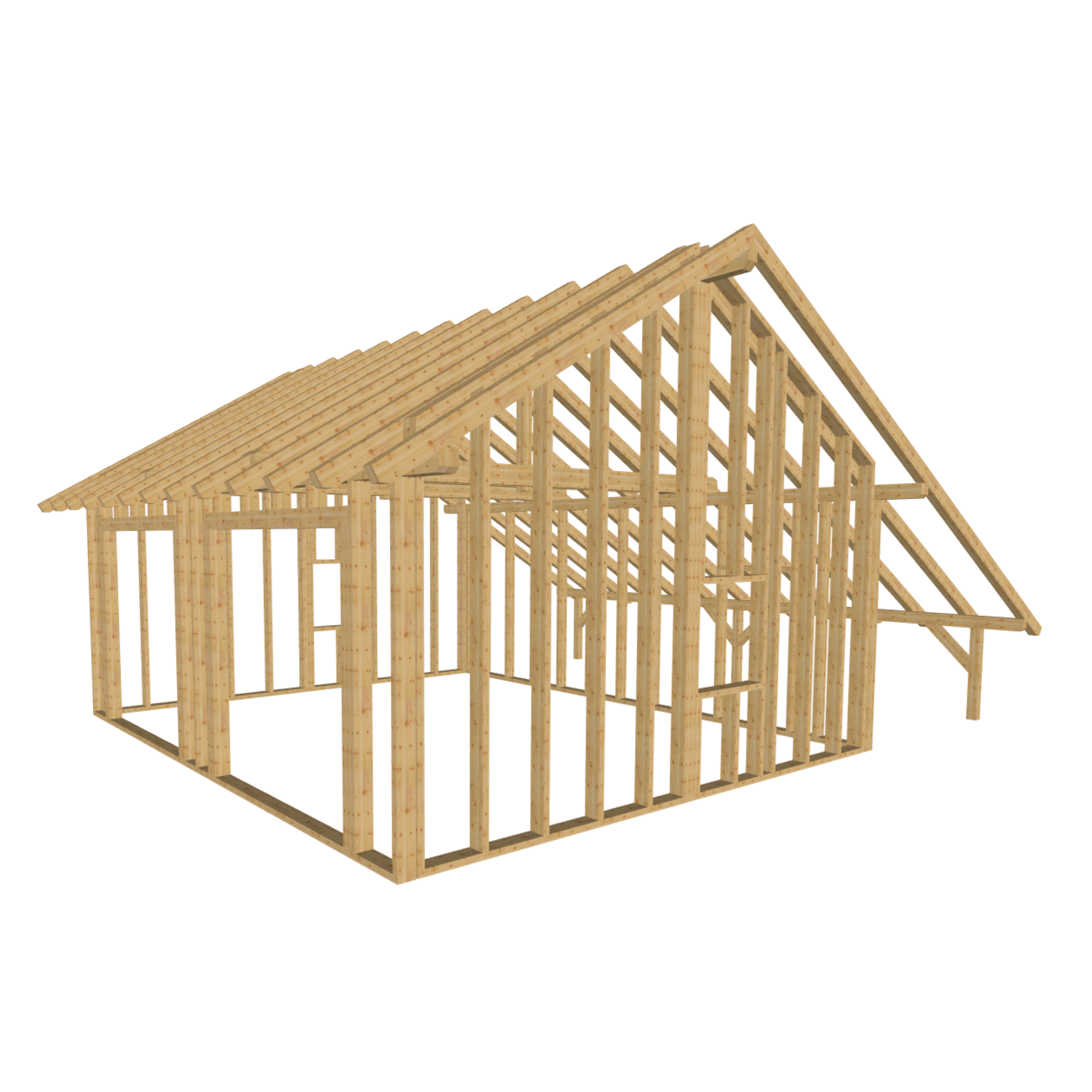 Bauplan Geräteschuppen 9 3D-Ansicht schräg von vorn