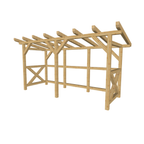 Bauplan Holzlege 2 3D-Ansicht schräg von vorn