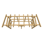 Bauplan Holzlege 2 3D-Draufsicht