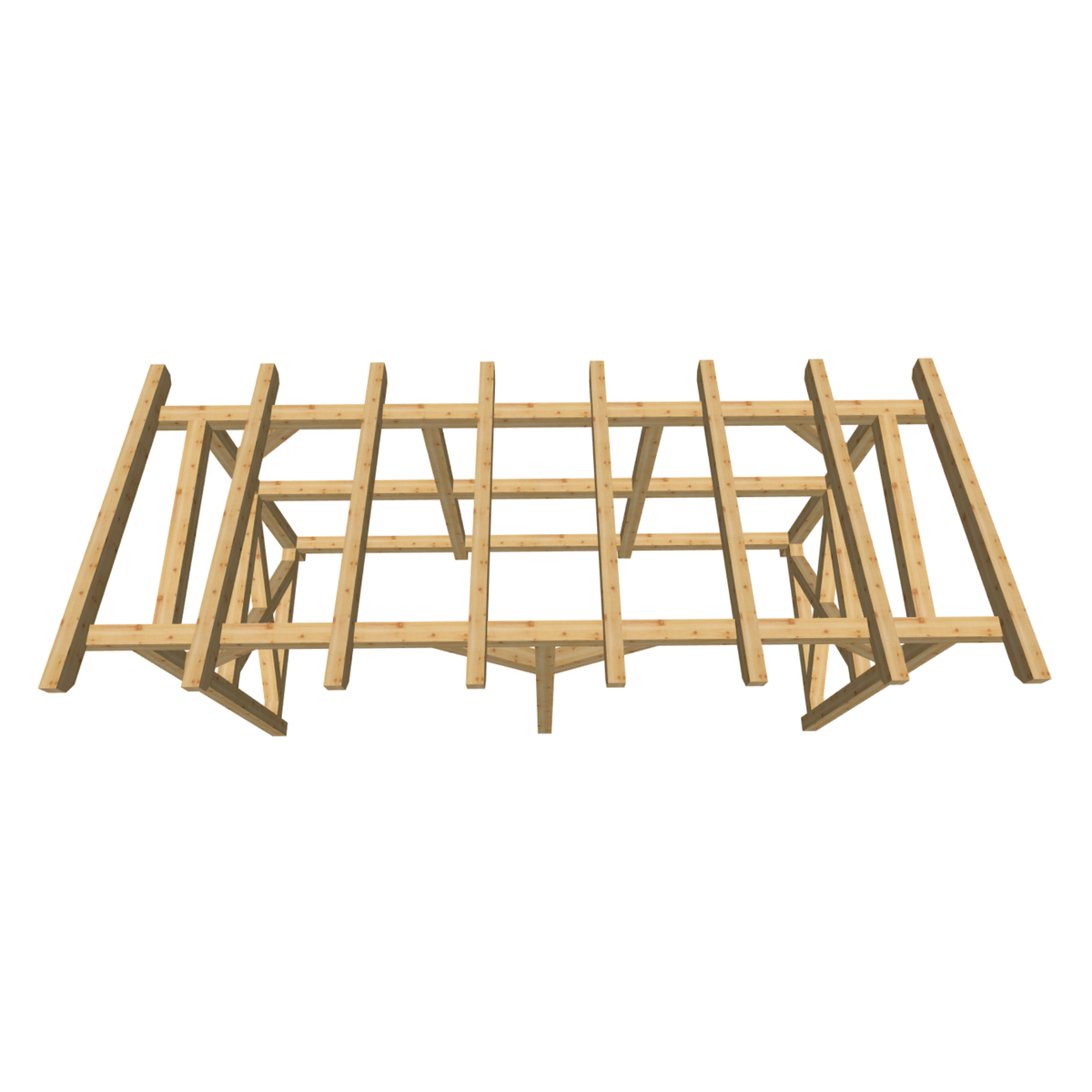 Bauplan Holzlege 2 3D-Draufsicht