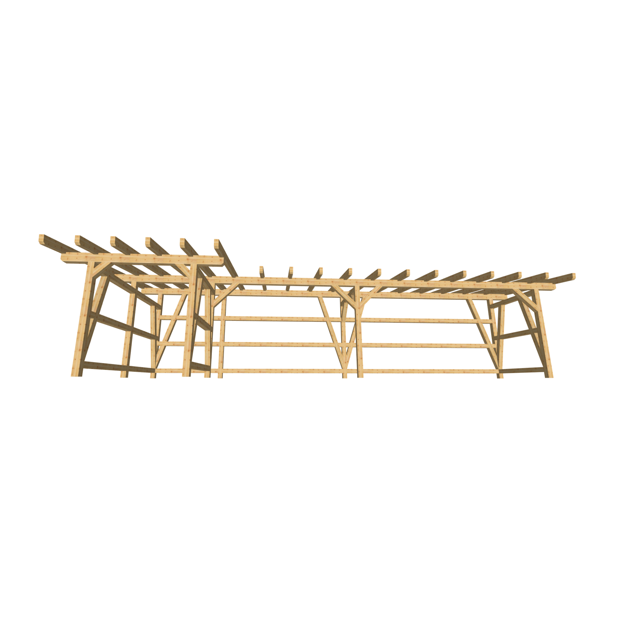 Bauplan Holzlege 3 3D-Frontansicht