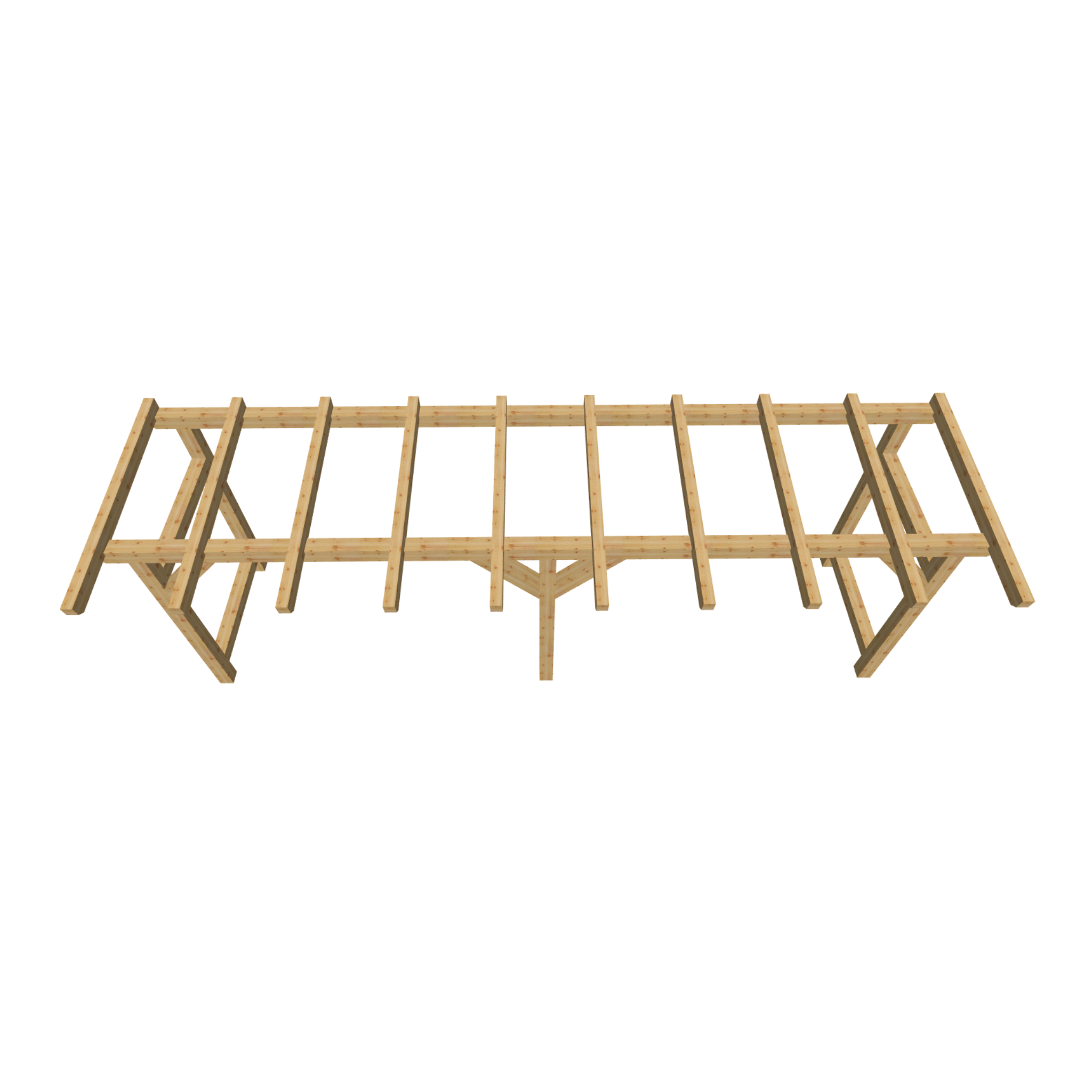 Bauplan Holzlege 4 3D-Draufsicht