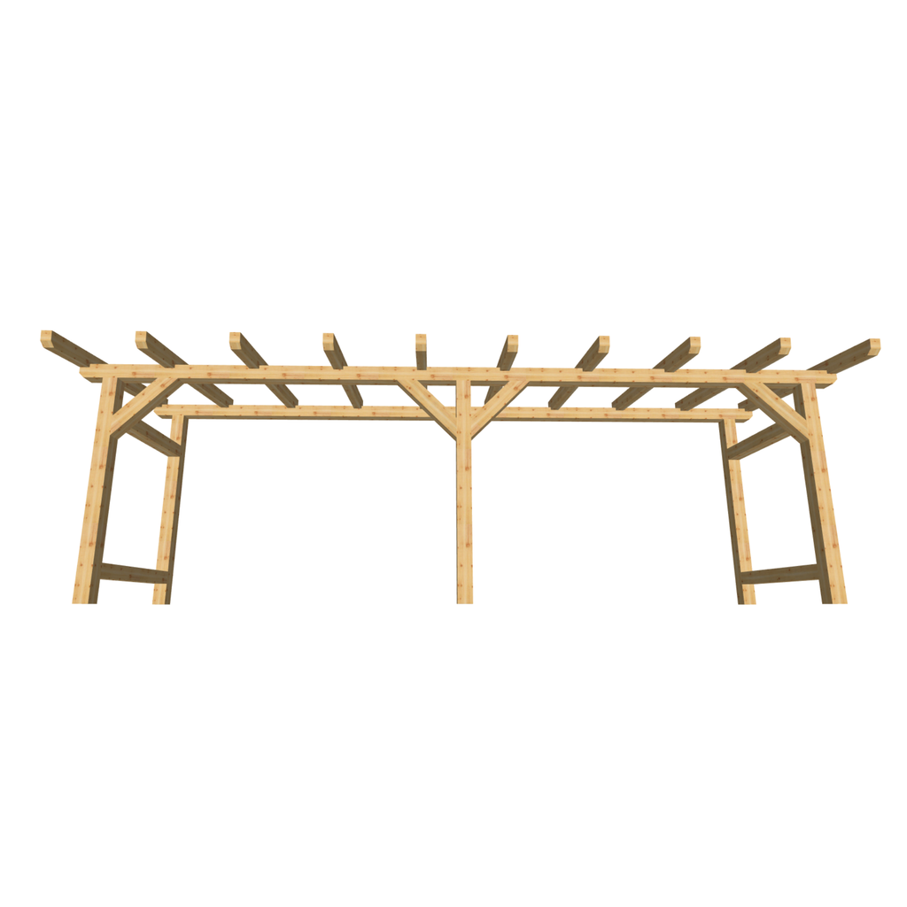 Bauplan Holzlege 4 3D-Frontansicht