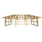 Bauplan Pavillon Walmdach 11 3D-Frontansicht