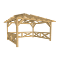 Bauplan Pavillon Walmdach 12 3D-Ansicht schräg von vorn