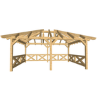 Bauplan Pavillon Walmdach 13 3D-Frontansicht