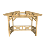 Bauplan Pavillon Walmdach 16 3D-Frontansicht