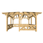Bauplan Pavillon Walmdach 17 3D-Frontansicht