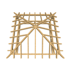 Bauplan Pavillon Walmdach 18 3D-Draufsicht