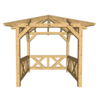 Bauplan Pavillon Walmdach 1 3D-Frontansicht
