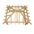 Bauplan Pavillon Walmdach 20 3D-Draufsicht