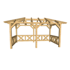 Bauplan Pavillon Walmdach 2 3D-Frontansicht