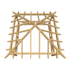 Bauplan Pavillon Walmdach 7 3D-Draufsicht