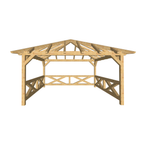 Bauplan Pavillon Walmdach 7 3D-Frontansicht