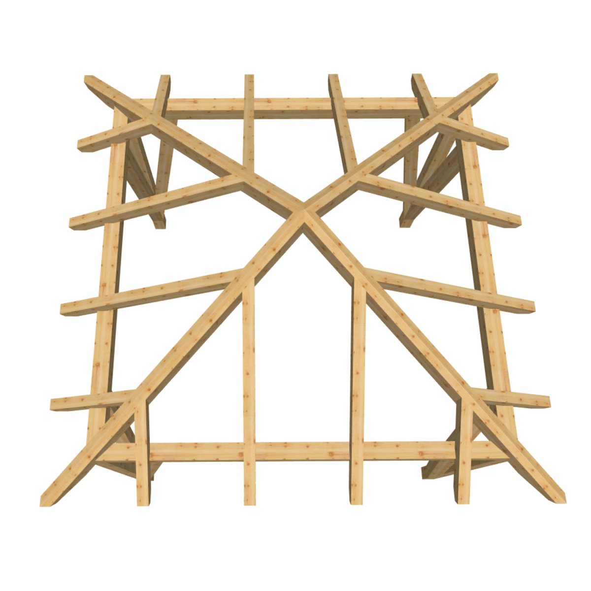 Bauplan Pavillon Walmdach 9 3D-Draufsicht
