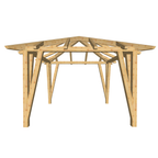Bauplan Pavillon Walmdach 9 3D-Frontansicht