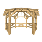 Bauplan Pavillon 6-Eck 5 3D-Frontansicht