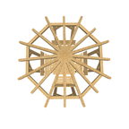 Bauplan Pavillon 8-Eck 1 3D-Draufsicht