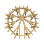 Bauplan Pavillon 8-Eck 2 3D-Draufsicht