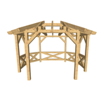 Bauplan Pavillon 8-Eck 3 3D-Frontansicht