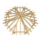 Bauplan Pavillon 8-Eck 4 3D-Draufsicht