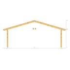 Bauplan Pavillon 8-Eck 4 Querschnitt mit Bemaßung