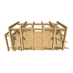 Bauplan Spielturm 6 3D-Draufsicht