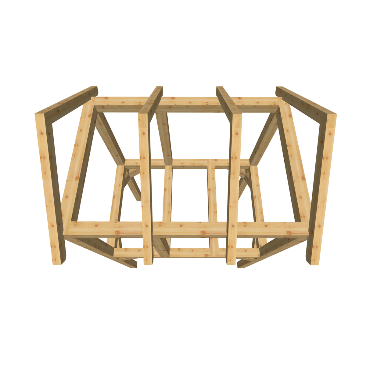 Bauplan Spielturm 7 3D-Draufsicht