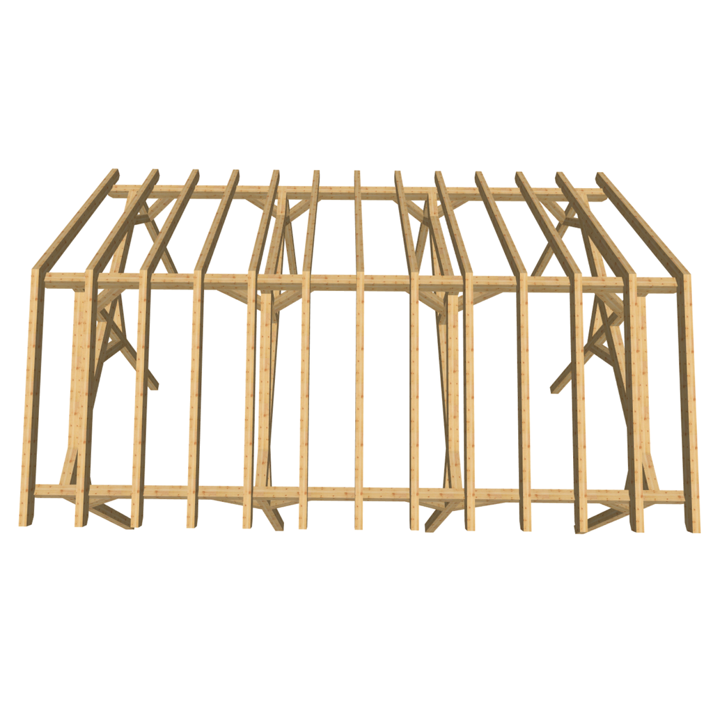 Bauplan Überdachung 10 3D-Draufsicht