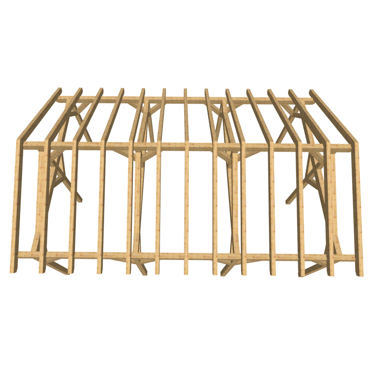 Bauplan Überdachung 10 3D-Draufsicht