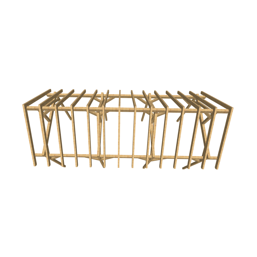 Bauplan Überdachung 11 3D-Draufsicht
