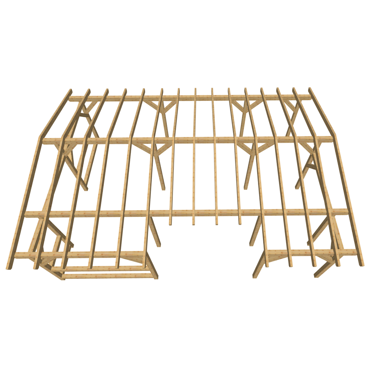 Bauplan Überdachung 12 3D-Draufsicht
