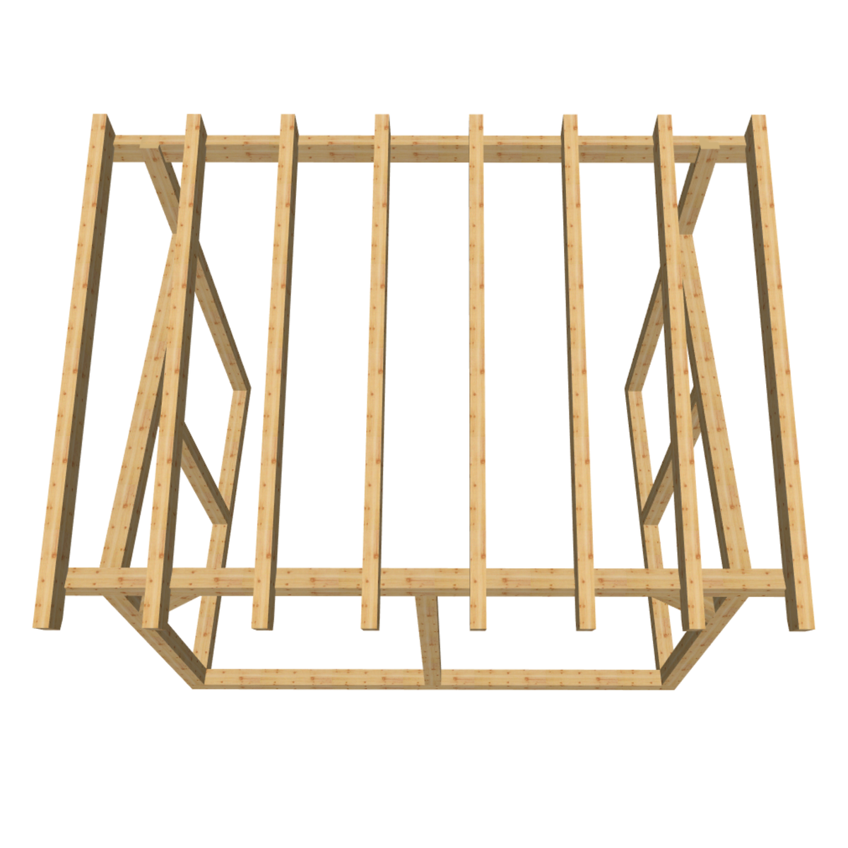 Bauplan Überdachung 14 3D-Draufsicht
