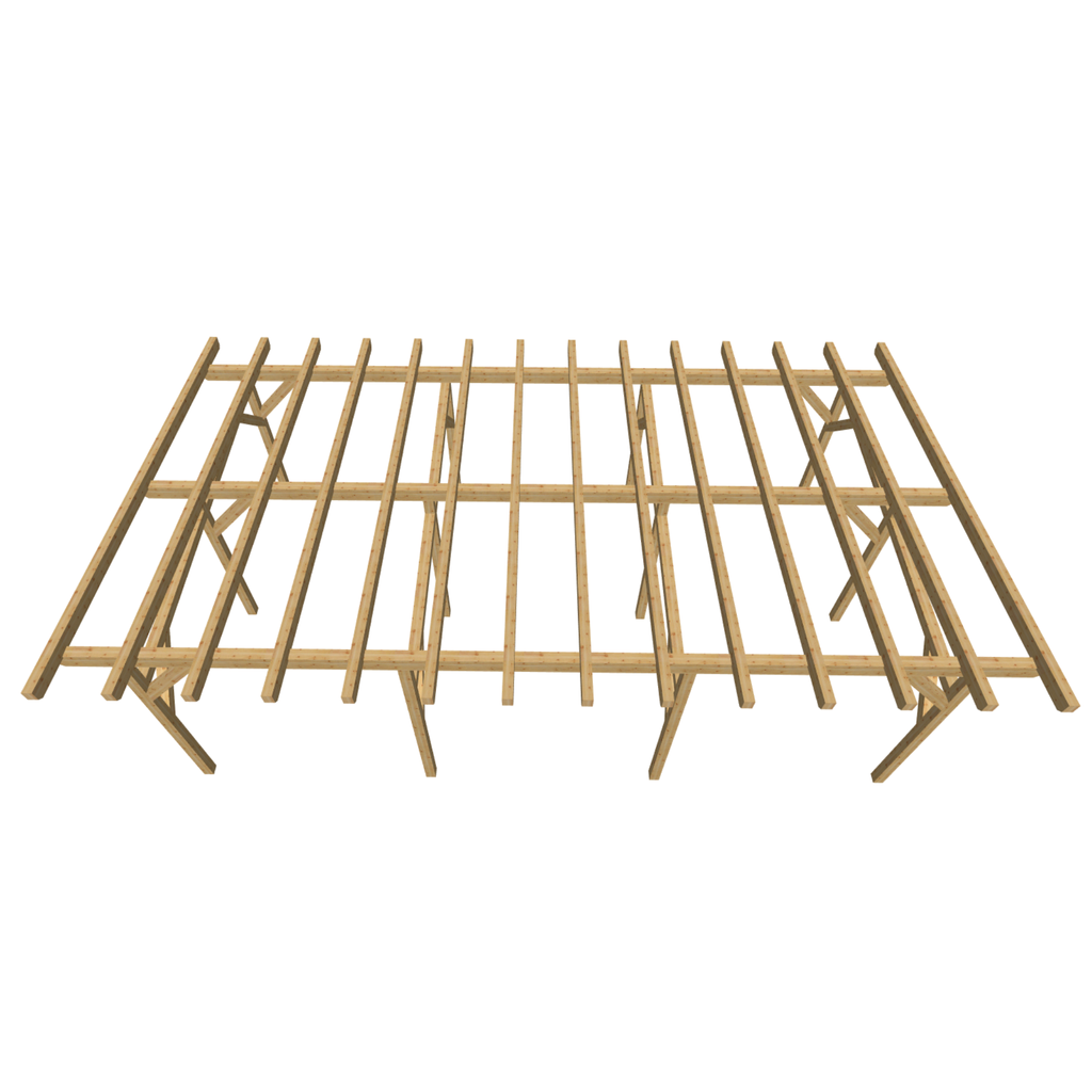 Bauplan Überdachung 15 3D-Draufsicht