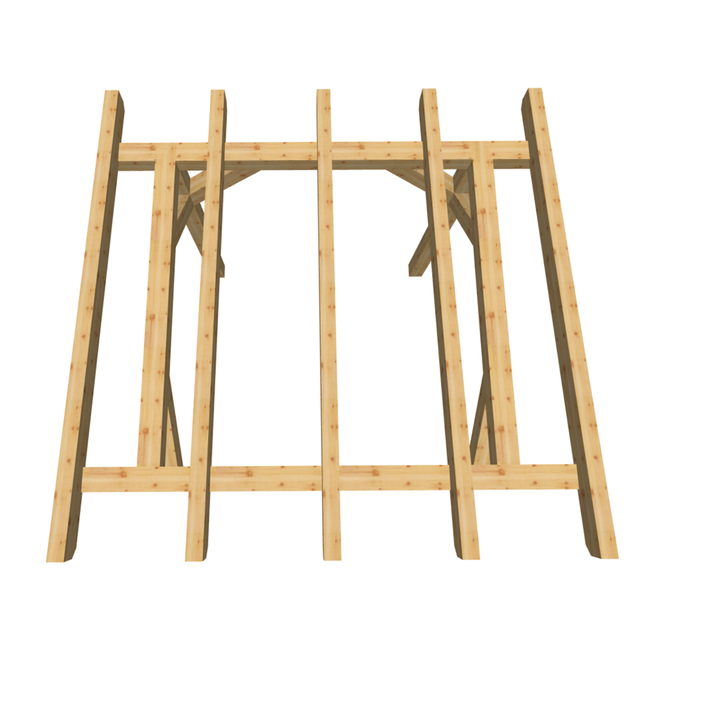 Bauplan Überdachung 1 3D-Draufsicht