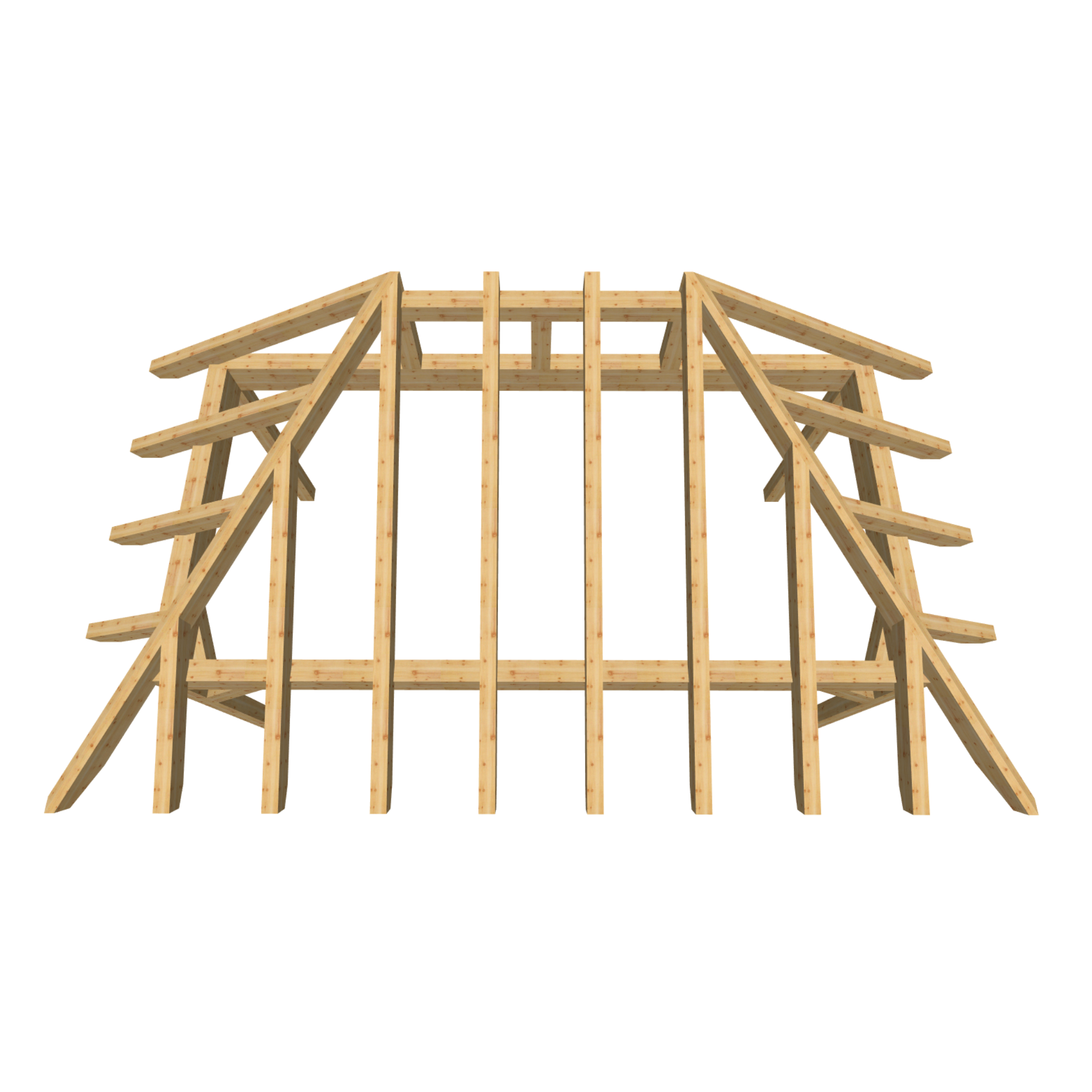 Bauplan Überdachung 3 3D-Draufsicht