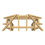Bauplan Vordach-Walmdach 12 3D-Draufsicht