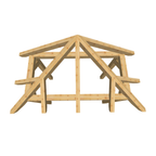 Bauplan Vordach-Walmdach 5 3D-Draufsicht
