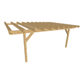 Bauplan Wand-Pergola 10 3D-Ansicht schräg von vorn