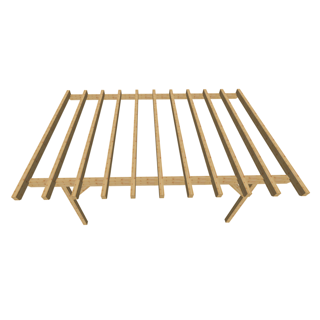 Bauplan Wand-Pergola 10 3D-Draufsicht
