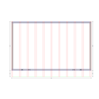 Bauplan Wand-Pergola 10 Draufsicht mit Bemaßung