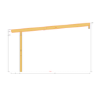 Bauplan Wand-Pergola 10 Querschnitt mit Bemaßung