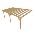 Bauplan Wand-Pergola 11 3D-Ansicht schräg von vorn