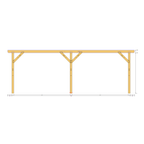 Bauplan Wand-Pergola 11 Seitenansicht mit Bemaßung