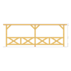 Bauplan Wand-Pergola 3 Seitenansicht mit Bemaßung