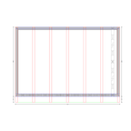 Bauplan Wand-Pergola 4 Draufsicht mit Bemaßung