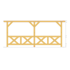 Bauplan Wand-Pergola 5 Seitenansicht mit Bemaßung