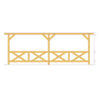 Bauplan Wand-Pergola 6 Seitenansicht mit Bemaßung