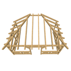 Bauplan Wand-Pergola 7 3D-Draufsicht
